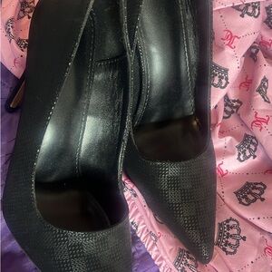 SHEIN Chic Black Patterned Heels